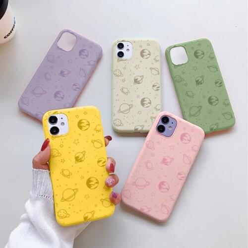 For Xiaomi Redmi Mi 11 Lite SE 10T Poco X3 M3 Note 8T 8 9 9T 5 7 9C 10 Pro Lite Cartoon Space Planet Stars Moon Cases Back Cover