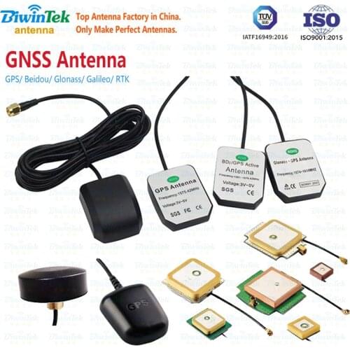 GPS BeidouGlonassGalileo Receiver VehicleCar Navigation HighGain StrongSignal SMA Male RG174 External Internal GNSS Antenna G100