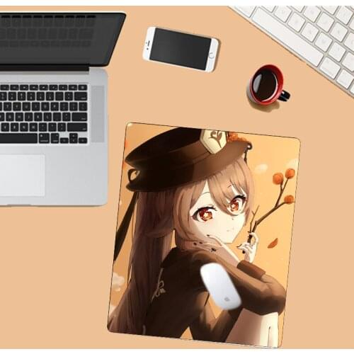 Game Mouse Pad Hu Tao Zhongli MousePad Notebook PC Accessories Genshin Impact Mouse Mat Cute Desk Pad Durable Small S Mouse Pad