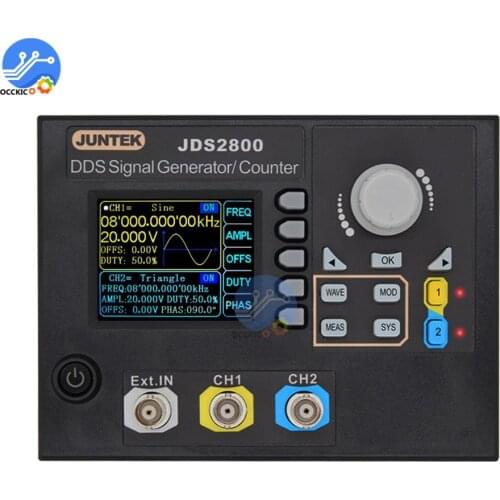 JDS2800-60M 15M 40M DDS Function Signal Generator Digital Control Dual-channel Frequency Meter Arbitrary Waveform Generator