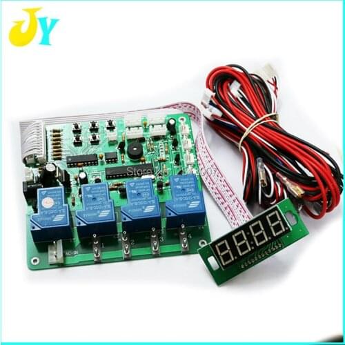 JY-21 multi function 4 digits coin operated timer board for 1-4 devices machines, time control pcb with all wires