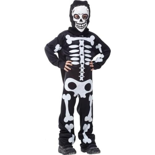 Boys Skeleton Scary Cosplay Kids Children Halloween Devil Demon Costumes Carnival Purim parade Masquerade Role play Party dress