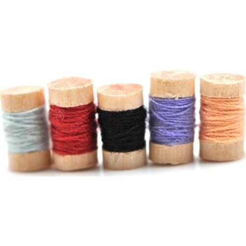 1:12 Scale Miniature Wooden Sewing Tools Kit Decor Kids Gift for Doll Accessories Dollhouse Miniature Decor