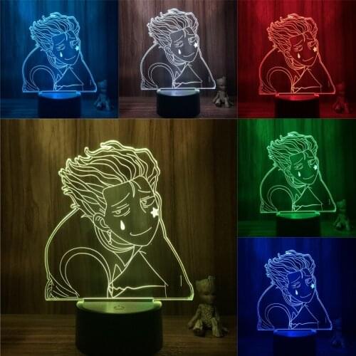 Hunter X Hunter Hisoka Cute Q LED NightLight 7 Colors Touch Table Decor Night Light Gift Model 3D Lamp Action Figure
