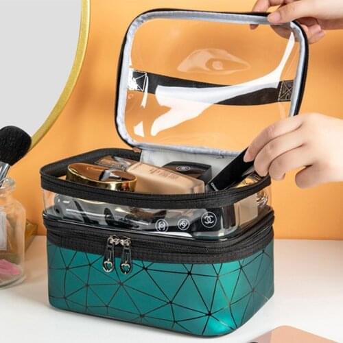 Multifunction Travel Clear Makeup Bag Fashion Cosmetic Bag Bathroom Toiletry kits Waterproof Washing Storage Box Make Up Cases