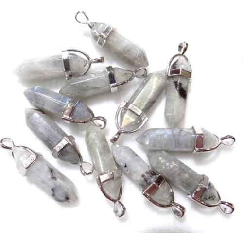 Natural stone Quartz Crystal Labradorite Turquoises pendants for diy Jewelry making necklace Accessories