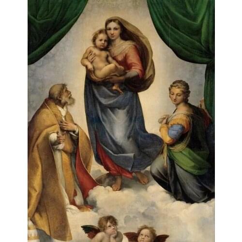 Wholesale oil painting # GOOD ART >HOME Church Religious ART Raffaello Raphael The Madonna and Child PRINT PAINTING ON CANVAS