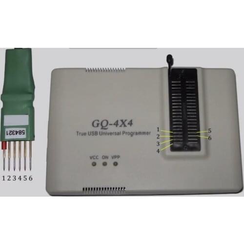 Reprogram Toyota Prius Combination Meter Odometer,by GQ-4X V4 EPROM Programmer and 2.54mm 6 position pogo adapter for Toyota