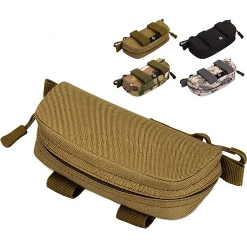 Portable Outdoor Tactical Glasses Bag Camouflage Men Nylon Waist Belt Sunglasses Pack Eyeglasses Case Clutch Bag