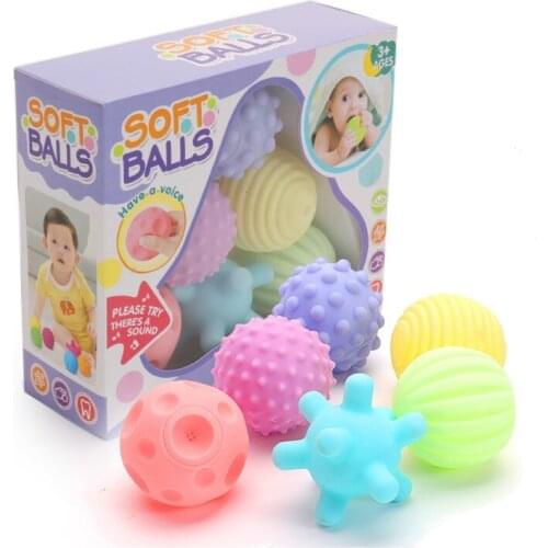 Textured Multi-ball Suit,Tactile Sensory Ball, Bath Ball Toy, Baby Grip Ball, Sensory Ball