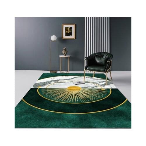 Dark Green Carpet Light Luxury Nordic Simple Fashion Living Room Sofa Tea Table Bedroom Full Of Modern Floor Mat