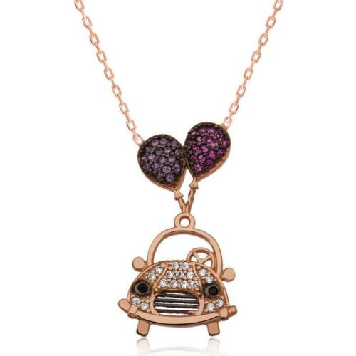 Tevuli 925 Sterling Silver Bubble Car Lady Necklace