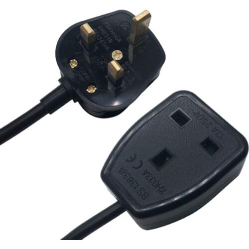 UK extension cord , IEC UK 3Pin Male Plug to UK 3Pin Female Socket Power Adapter Cable ,13A