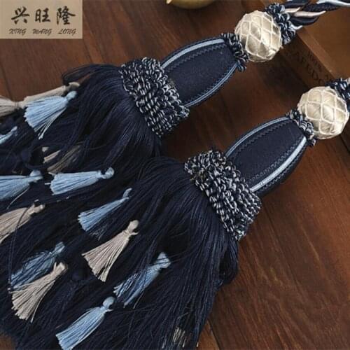 XWL New 1Pair Curtain Hanging Belts Ropes Fringe Window Curtain Accessories Strap Tieback Tassel Buckle Bandage Bind Home Decor