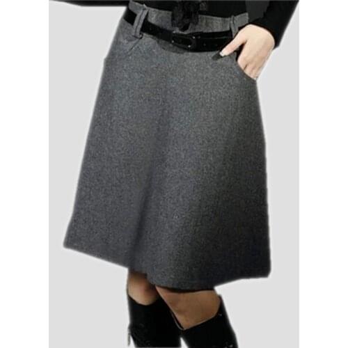 New Fashion Skirts Women Spring Autumn Winter Skirt High Waist Midi Skirt Woolen Skirts Womens Saias