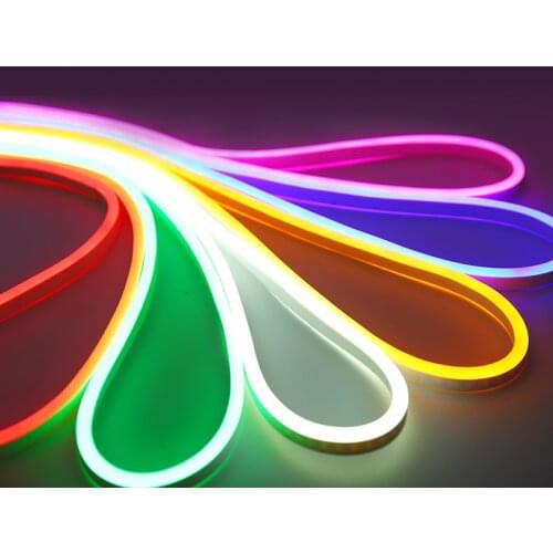 12v led neon strip light waterproof ip68 flexible tape 2835 smd 120led/m white warm white yellow red green blue RGB rope