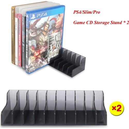2 pcs/set PS4 Slim Pro Game Accessories Storage Bracket Holder for Sony Playstation 4 PS4 Game Disk Stand
