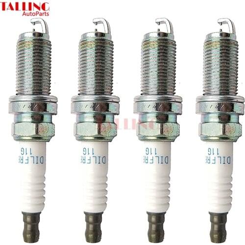 4PCS 12290-RBJ-003 DILFR6F-11G Spark Plugs For CADILLAC SRX HONDA INSIGHT HYUNDAI GENESIS subaru FORESTER VOLVO XC90 BMW 325I X5