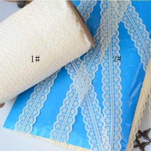 5 Meter Width 2.8cm Yellow Milk White Lace Trim Embroidered Decorative Lace Fabric DIY Clothing Headwear Sewing Crafts Supplies