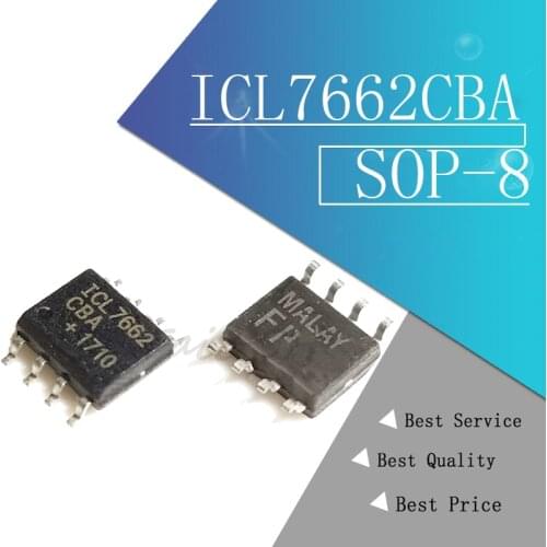 5pcs ICL7662CBA SOP-8 ICL7662 SOP8 ICL7662CBA+T SOP8 CMOS Voltage Converters IC