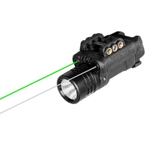 Acecare Drop shipping Dual aiming green laser and IR infrared laser sight with tactical flashlight combo