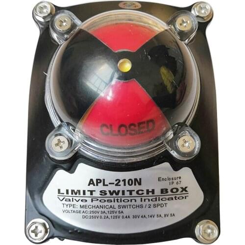 APL-210N IP67 2SPDT Enclosure Mechanical Micro Limit Switch Valve Position Indicator for Pneumatic Actuator