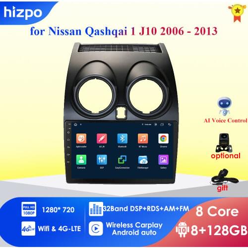 For Nissan Qashqai J10 2006-2013 Car Radio Multimedia video player GPS No 2din 2 din Android 10.0 2GB+32GB Navigation Head Unit