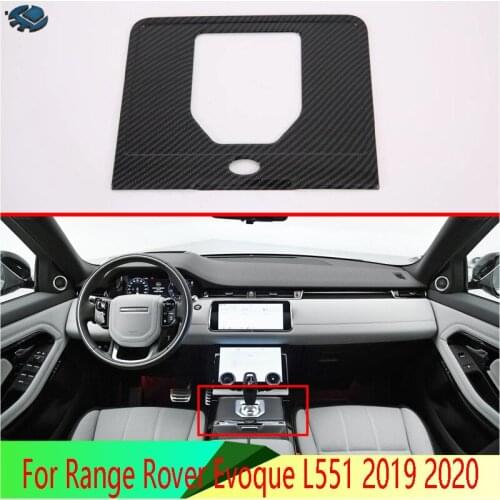 For Range Rover Evoque L551 2019 2020 Car Accessories Carbon Fiber Style Gear Shift Panel Center Console Cover Trim Frame