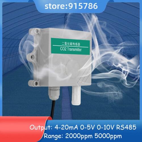 Environment RS485 Gas Detector 4-20mA 0-10V Carbon dioxide analog CO2 concentration detector high-precision CO2 transmitter