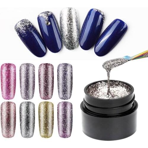 Rosalind gel nail polish glitter paint 5MLUV glue phototherapy nail polish glue top primer nail semi-permanent nail art