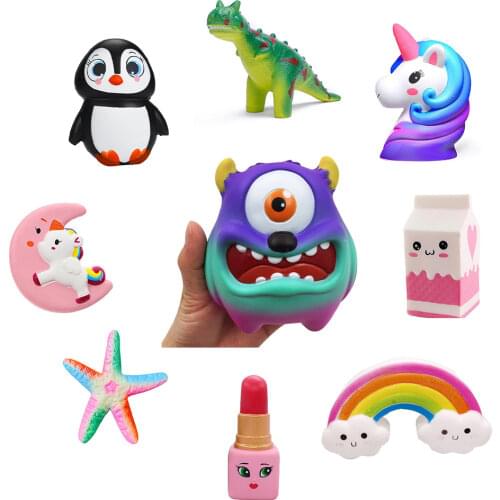 Kawaii Smile Bear Squeeze Toys Slow Rising Cream Scented Stress Reliever Squishy Antistress Child Kid Baby Fidget Toy 10*8*7 CM