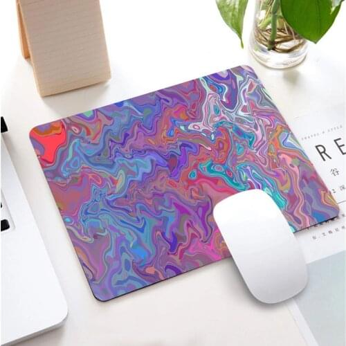 Mairuige Cool Color Wave Pattern Small Size Learning Gamer Mouse Pad Gaming Accessories Waterproof Non-slip for PC Desk Pad