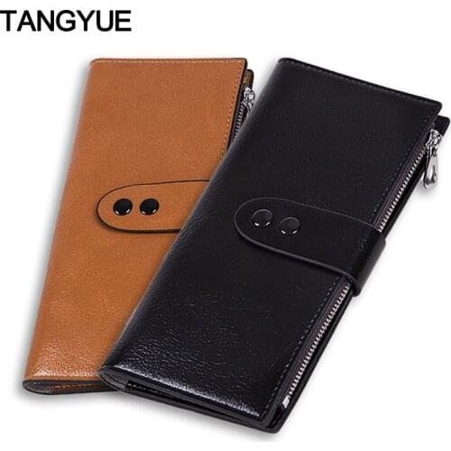 Leather Womens Wallet Female Purse for Cards Long Elegant Luxury Brand Ladies Wallet Women Zipper Coin Slim portomonee vrouwen