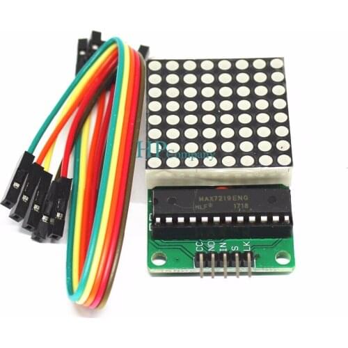 MAX7219 Dot Led Matrix Module MCU LED Display Control Module For Arduino 5V Interface Module 8*8 Output Input Common Cathode