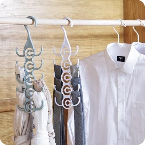 Multifunctional Hangers For Clothes With Hook Wardrobe Tie Storage Rack 2 PCS/Lot Scarf Holder Belt Hanger Organizer