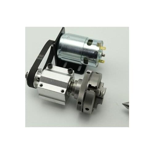 Multi-function 895 Motor Rotary Lathe Woodworking Spindle DIY Slider Assembly + Chuck