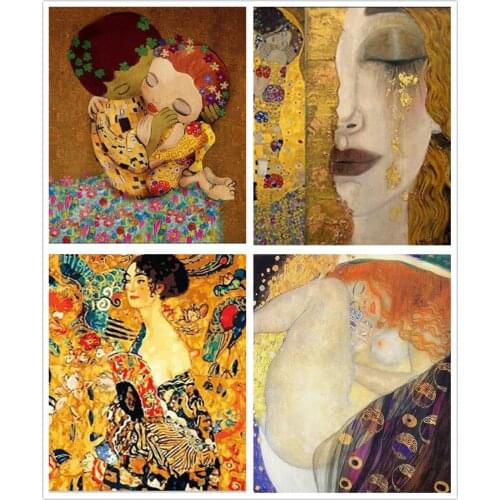 Gustav Klimt Diamond Painting Abstract Art Cross Stitch Kit Painting Art 5D Diamond Embroidery Mosaic Handmade Home Decor Gift