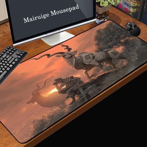 Mairuige New Product Promotion Game Computer Mouse Pad Rubber Non-slip Warrior and Elk Style Office Laptop Desk Keyboard Mat