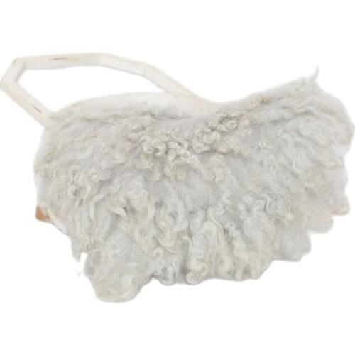 Newborn Photography Posing Layer Blanket Curly Wool Felted Rug Basket Stuffer Baby Photo Session Props