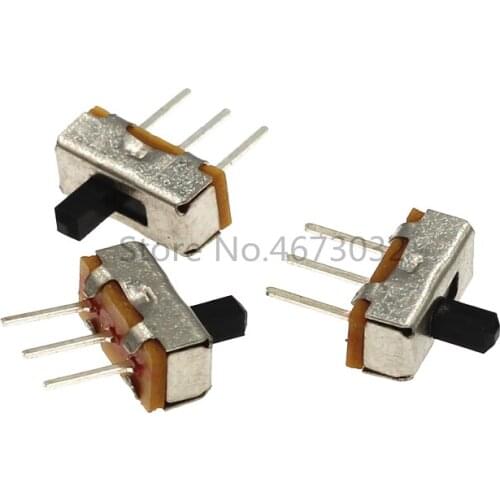 500pcs Toggle switch SS12D00 DIP Slide switch 3Pins SS12D00G3 The power switch hand shank 3mm