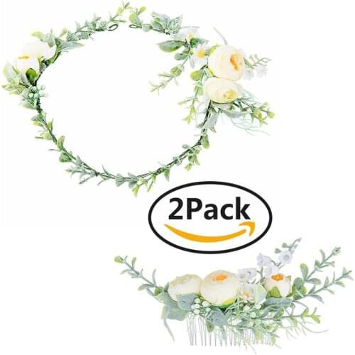 Floral Headband Hair Piece Bridal Wedding Decoration Hair Comb Headpiece Woodland Wedding Accessories For Women