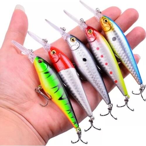 MInnow Fishing Lures 11cm 10.5g Hard Bait Wobblers 5PCS Swimbait Topwater Pike Carp Bass Fishing Accessories Crankbait Tackles
