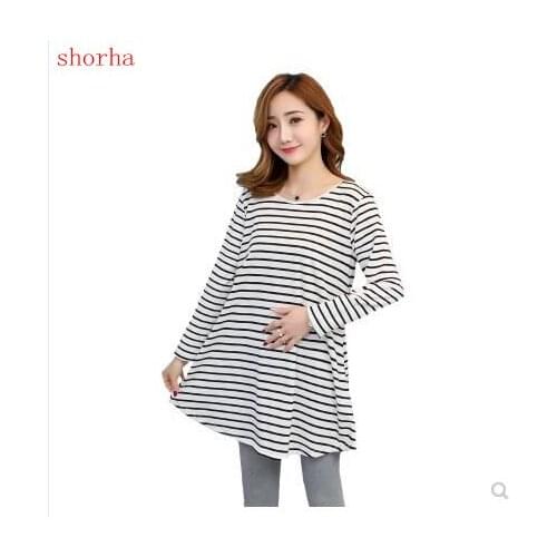 Maternity coat Cotton Patchwork Maternity Blouse with Bow A Line Loose Shirt Clothes for Pregnant Women Pregnancy Tops Tees