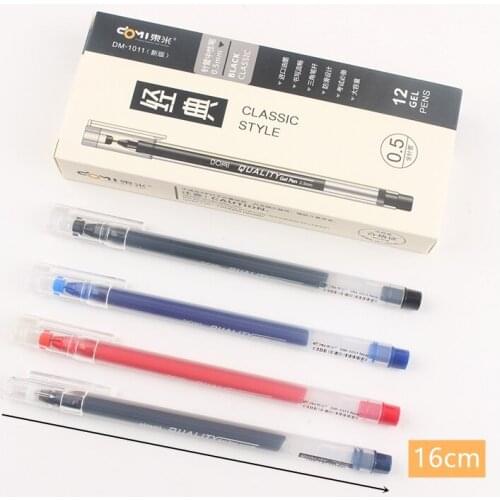 3pcs Classic Gel Pen Writing Signature 0.5mm Ballpoint for Schollo Black Blue Red Color cute Stationery Office School EB873