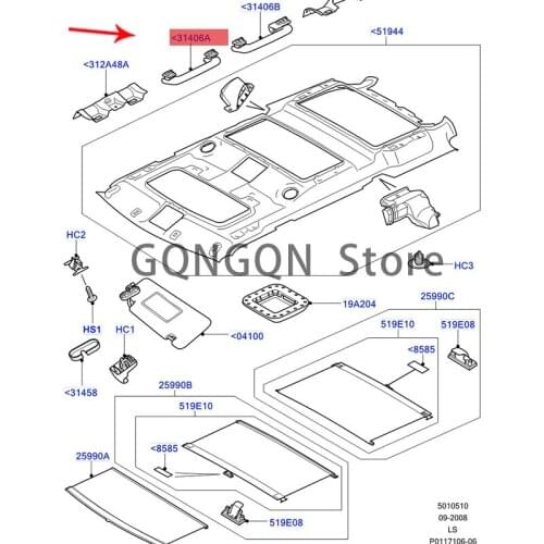 CAR roof handle rear 2005 -2021lan dro ve rdi sco ver y3d isc ove ry4 auto parts on the car handle roof handle roof handle handr