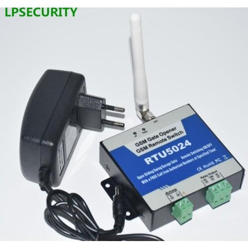 LPSECURITY with adapter Smart Home GSM Module remote control access controller for electric door via SMS GSM gate opener