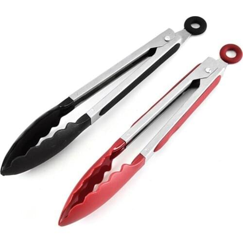 Stainless Steel BBQ Grilling Tong Salad Bread Serving Tong Non-Stick Kitchen Barbecue Grilling Cooking Tong with Joint Lock