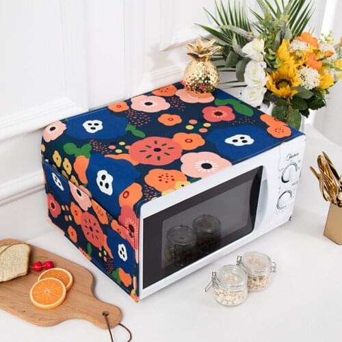 Nordic style Cotton Oil painting flowers Microwave oven dust cover Cobertura para beterraba Cubierta de polvo para horno