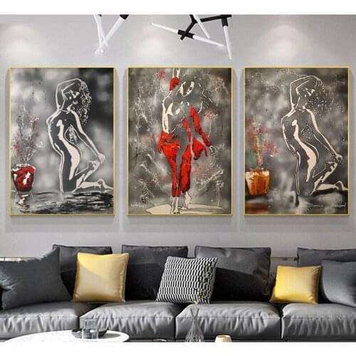 Triptych Diamond Painting Abstract Sexy Women Diamond art Puzzle Mosaic Full Drill Square round Cross Stitch Handmade,EE1952