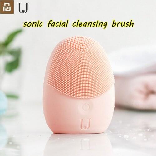 Youpin sonic facial cleansing brush Mini Electric Massage Washing brush Waterproof Silicone Deeply face Cleansing Tools